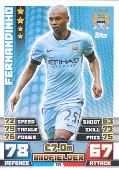 Fernandinho Manchester City 2014/15 Topps Match Attax #171